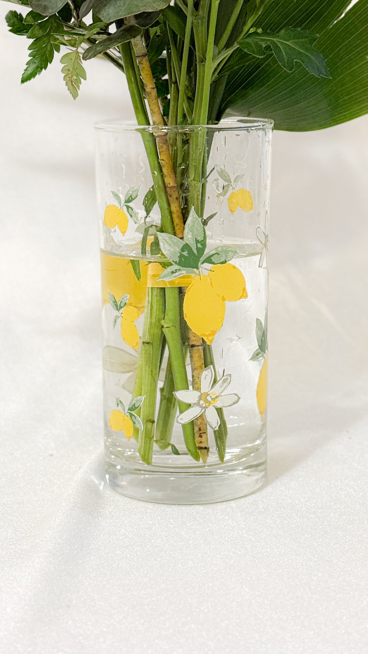 Duo fleurs & verre citronné